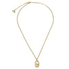 Secondhand Christian Dior Vintage Logo Round Pendant Necklace