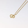 Secondhand Christian Dior CD Pendant Necklace Gold-plated