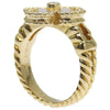 Secondhand Van Cleef & Arpels Vintage Alhambra Ring 18K Yellow Gold with Mother of Pearl and Diamond