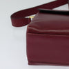 Secondhand Celine Circle logo Burgundy Leather Bags