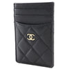 Secondhand Chanel CC Card Case Quilted Caviar
