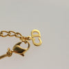 Secondhand Christian Dior Logo Heart Pendant Necklace