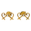 Tiffany & Co. Paloma Picasso Double Loving Heart Earrings 18K Yellow Gold with Diamonds
