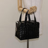 Secondhand Chanel Chocolate Bar CC Bowler Bag Quilted Patent