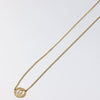 Secondhand Christian Dior Vintage Logo Round Pendant Necklace