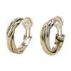 Secondhand Cartier Trinity Earrings 18K Tricolor Gold with Cultured Pearls