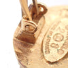 Chanel Vintage CC Round Button Clip-On Earrings Metal