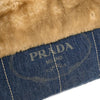 Prada Canapa Tote Denim and Fur