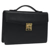 Versace Lock Flap Briefcase Leather