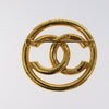 Secondhand Chanel CC Brooch Gold Metal Jewelry