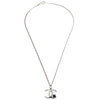 Chanel CC Chain Pendant Necklace Metal and Faux Pearls