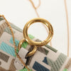 Fendi Chain Baguette Charm Bag Zucca Embroidered Canvas