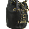 Secondhand Chanel Deauville Drawstring Bucket Bag Studded Caviar