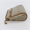 Christian Dior Vintage Honeycomb Zip Pouch Canvas and Leather