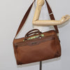 Secondhand Burberry Front Pocket Zip Boston Bag House Check Canvas and