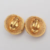 Secondhand Chanel Vintage Round Clip-On Earrings Metal with Faux