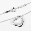 Secondhand Tiffany & Co. Elsa Peretti Open Heart Pendant Necklace Sterling Silver with Pink Sapphire