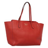 Secondhand Gucci Swing Tote Red Leather Bags