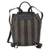 Fendi Pequin Front Pocket Backpack Coated Canvas