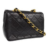 Chanel Vintage CC Chain Flap Bag Quilted Leather