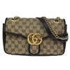 Secondhand Gucci GG Marmont Flap Bag Diagonal Quilted GG Canvas with