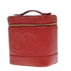 Secondhand Chanel Vanity pouch Red Calfskin Bags