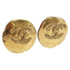 Secondhand Chanel Vintage Round CC Clip-On Earrings