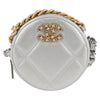 Chanel 19 Round Clutch with Chain Quilted Leather
