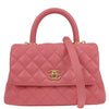 Secondhand Chanel Coco Top Handle Bag Quilted Caviar