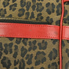 Fendi Vintage Convertible Bowling Bag Leopard Print Jacquard