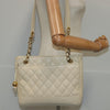 Secondhand Chanel Vintage Slit Pocket Shoulder Bag Quilted Caviar
