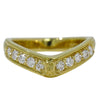Secondhand Celine Macadam Logo Ring Yellow Gold with Diamonds