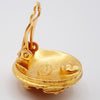 Secondhand Chanel Vintage CC Round Button Clip-On Earrings