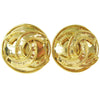 Secondhand Chanel Vintage Round CC Clip-On Earrings