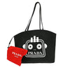 Prada Logo Tote Printed Canvas