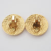 Secondhand Chanel Vintage Round CC Clip-On Earrings