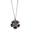 Secondhand Chanel CC Flower Ladybug Necklace Silver Plated and Acrylic