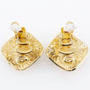 Secondhand Chanel Vintage Diamond Clip-On Earrings Gold-plated