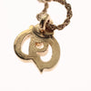Secondhand Christian Dior CD Pendant Necklace Metal and Crystals