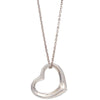 Tiffany & Co. Elsa Peretti Open Heart Pendant Necklace Sterling Silver