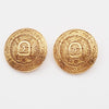 Secondhand Chanel Vintage CC Crest Round Clip-On Earrings