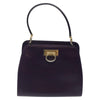 Secondhand Celine Gancini Handbag Purple Leather Bags