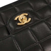 Chanel Vintage East West Crossbody Flap Bag Quilted Lambskin