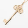Secondhand Tiffany & Co. Fleur de Lis Key Pendant Necklace 18K Pink gold and Diamonds