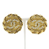 Secondhand Chanel Vintage Round CC Clip-On Earring