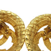 Secondhand Chanel Vintage CC Round Cutout Clip-On Earrings