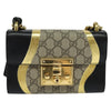 Secondhand Gucci Padlock Shoulder Bag GG Coated Canvas and