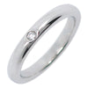 Secondhand Tiffany & Co. Elsa Peretti 1 Diamond Stacking Band Ring 950 Platinum with Diamond
