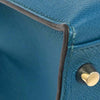 Secondhand Hermes Kelly Handbag Blue Epsom with Gold Hardware