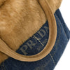 Prada Canapa Tote Denim and Fur